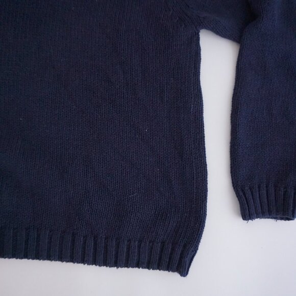 Vintage Dress Barn Navy Turtleneck Sweater Minimalist Preppy Quiet Luxury M - Picture 6 of 9